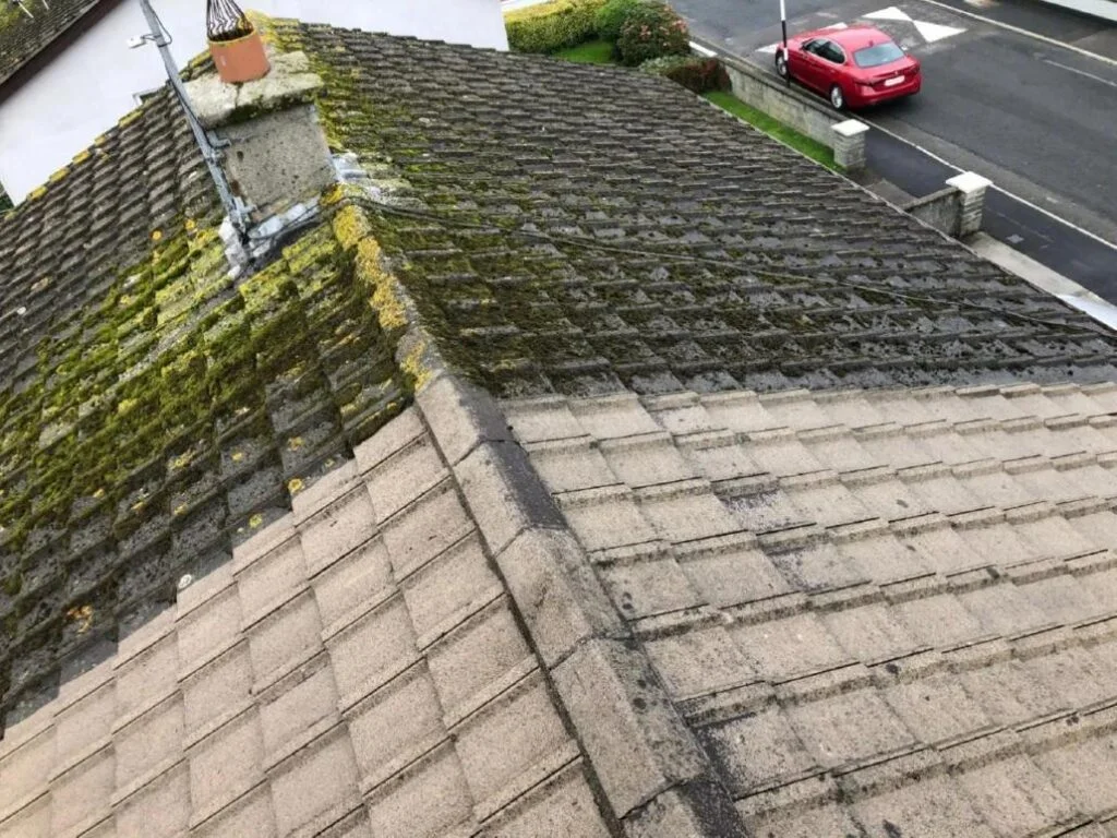 Roof before and after repair Dublin, Meath, Laois & Kildare